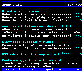 Teletext ČT4 Sport - strana 102