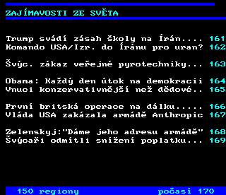 Teletext ČT4 Sport - strana 160