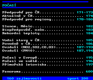 Teletext ČT4 Sport - strana 170