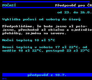 Teletext ČT1 - strana 173