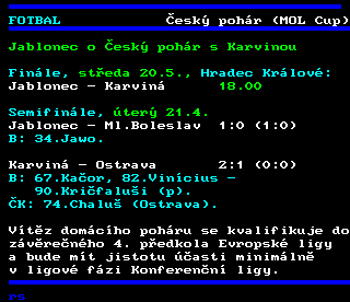 Teletext ČT4 Sport - strana 225