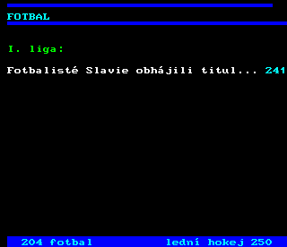 Teletext ČT4 Sport - strana 240