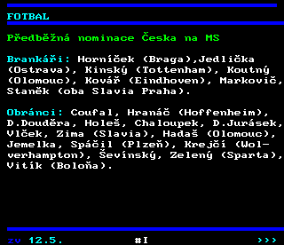 Teletext ČT4 Sport - strana 243