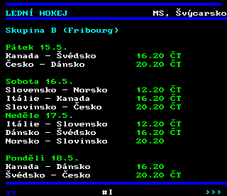Teletext ČT4 Sport - strana 256