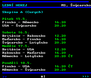 Teletext ČT4 Sport - strana 258