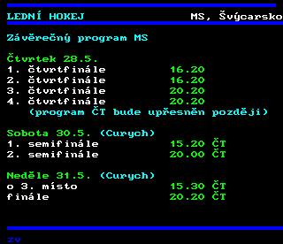 Teletext ČT4 Sport - strana 259