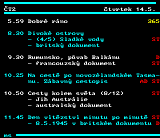 Teletext ČT4 Sport - strana 306