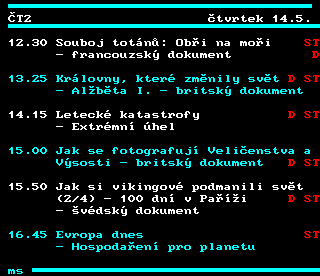 Teletext ČT4 Sport - strana 307
