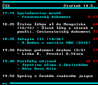 Teletext ČT4 Sport - strana 308