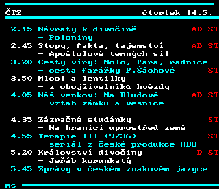 Teletext ČT4 Sport - strana 310