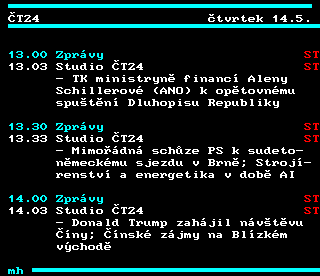 Teletext ČT4 Sport - strana 312