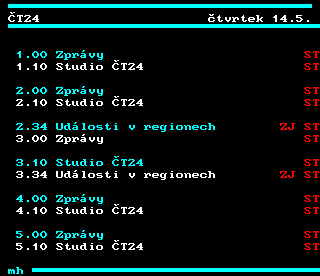 Teletext ČT4 Sport - strana 316