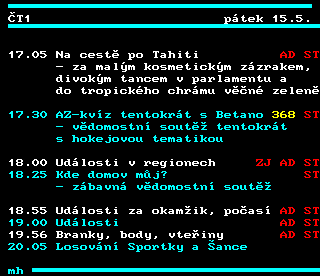 Teletext ČT4 Sport - strana 333