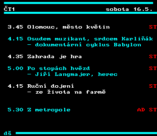 Teletext ČT4 Sport - strana 335