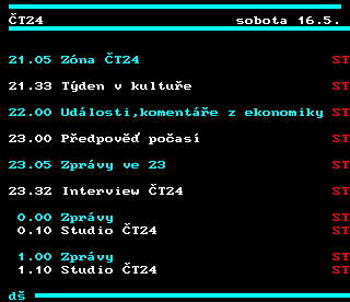 Teletext ČT4 Sport - strana 345