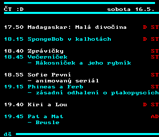 Teletext ČT4 Sport - strana 355