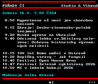 Teletext ČT4 Sport - strana 364
