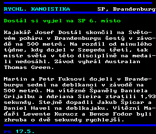 Teletext ČT4 Sport - strana 406