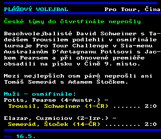 Teletext ČT4 Sport - strana 408