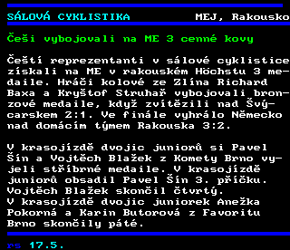 Teletext ČT4 Sport - strana 417