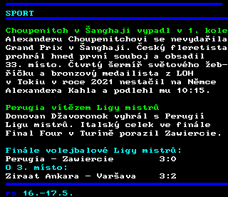 Teletext ČT4 Sport - strana 418