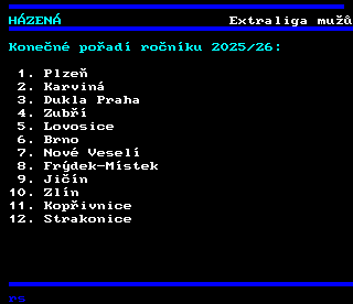Teletext ČT4 Sport - strana 461