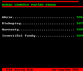 Teletext ČT4 Sport - strana 505