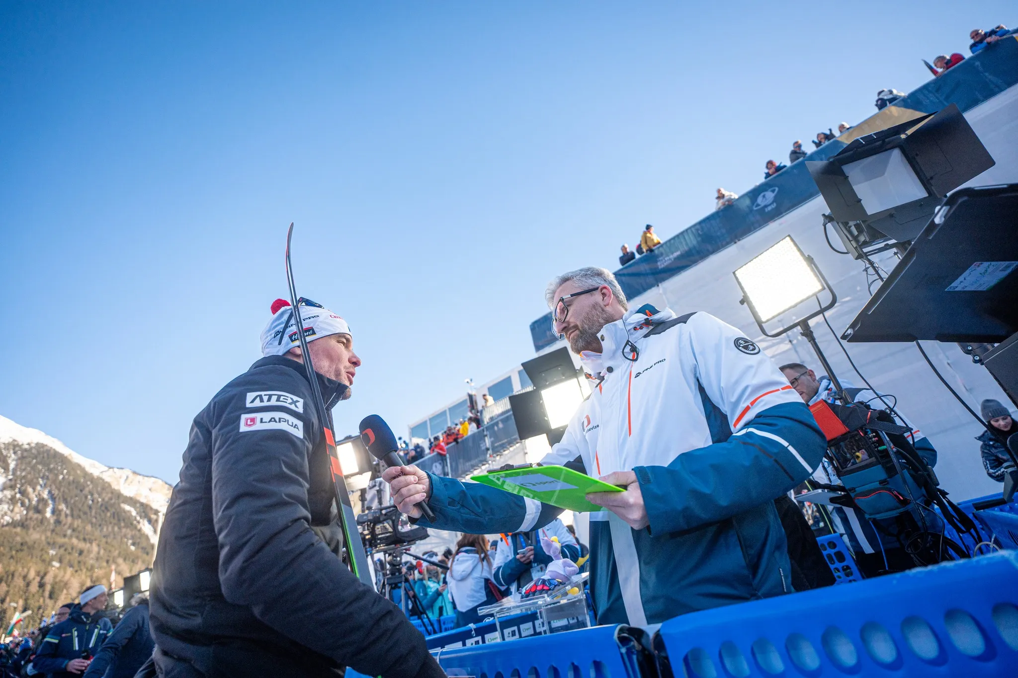 Štáb ČT sport biatlon © Česká televize