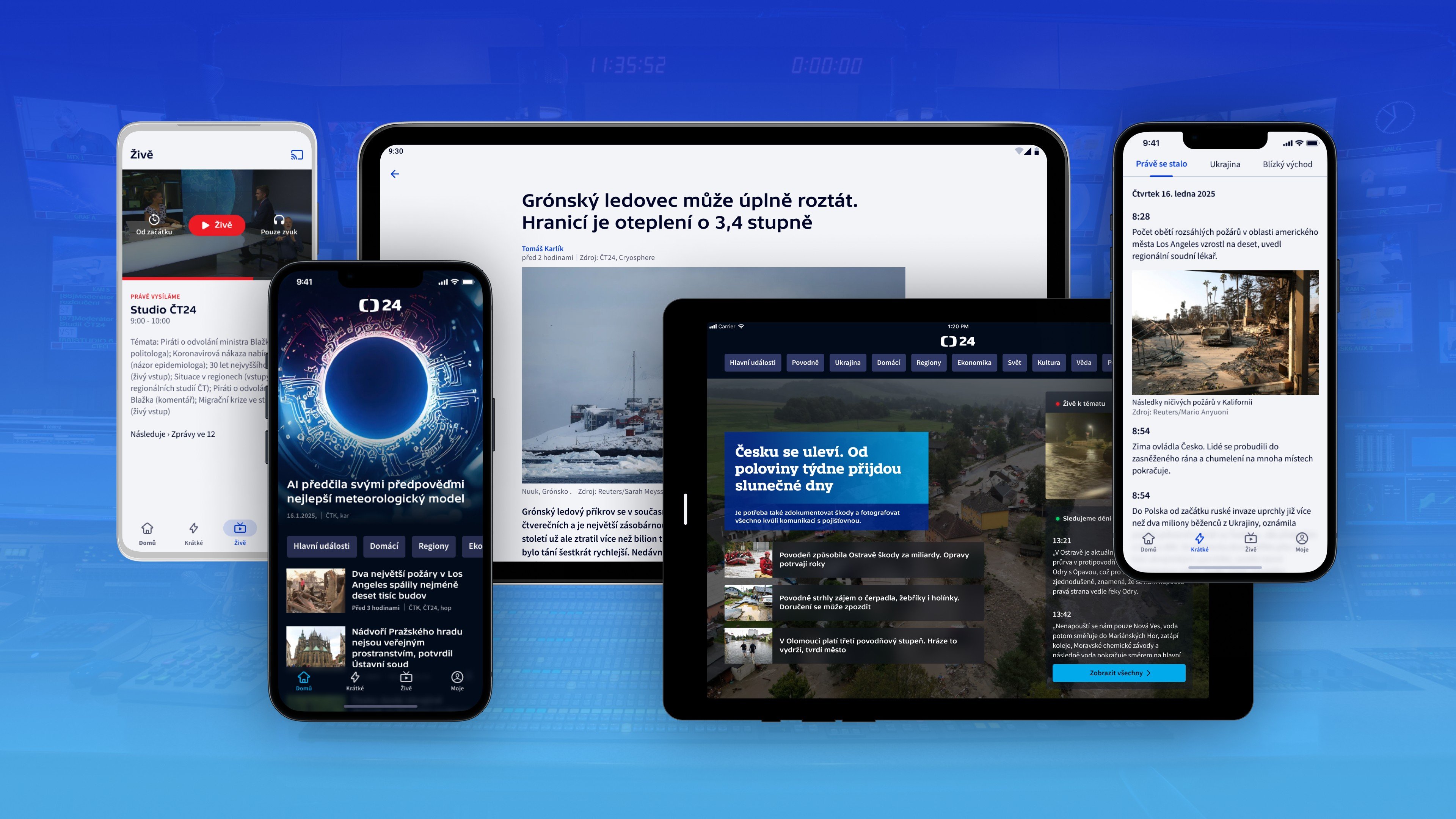 Nová aplikace ČT24_ukázka 1 © Česká televize