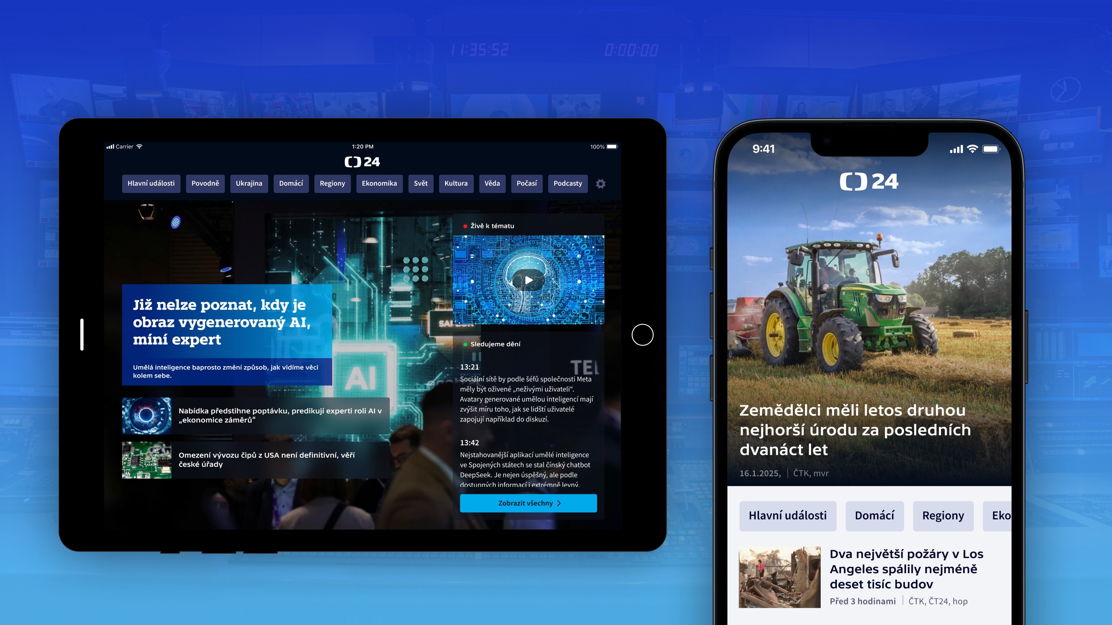 Nová aplikace ČT24_ukázka 2 © Česká televize