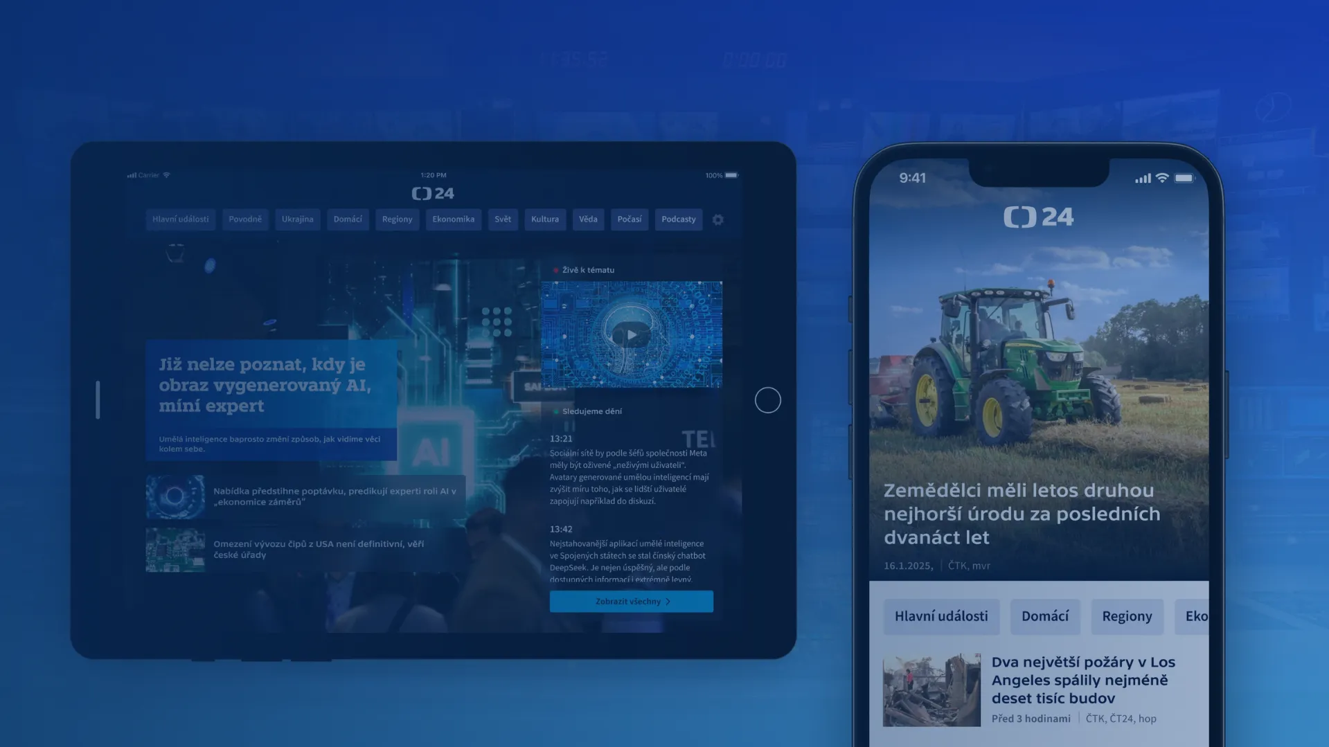 Zcela nové funkce i modernější prostředí. ČT24 představuje novou verzi mobilní aplikace