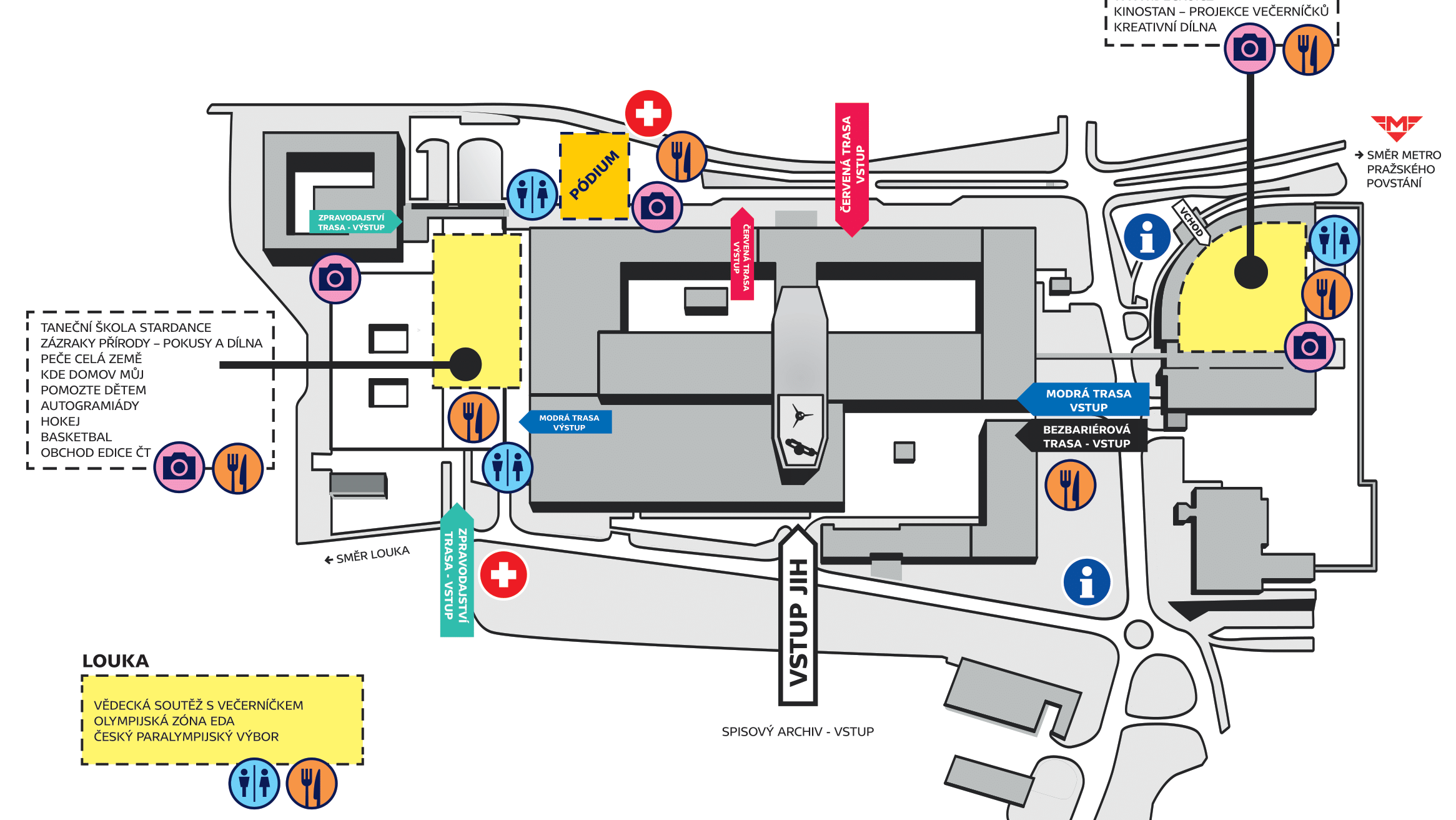 Den otevřených dveří 2025 - Mapa areálu Praha