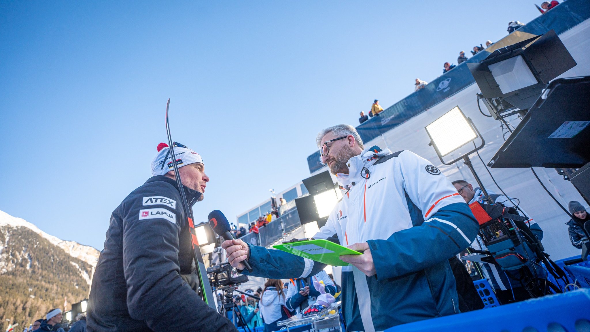 Štáb ČT sport biatlon © Česká televize