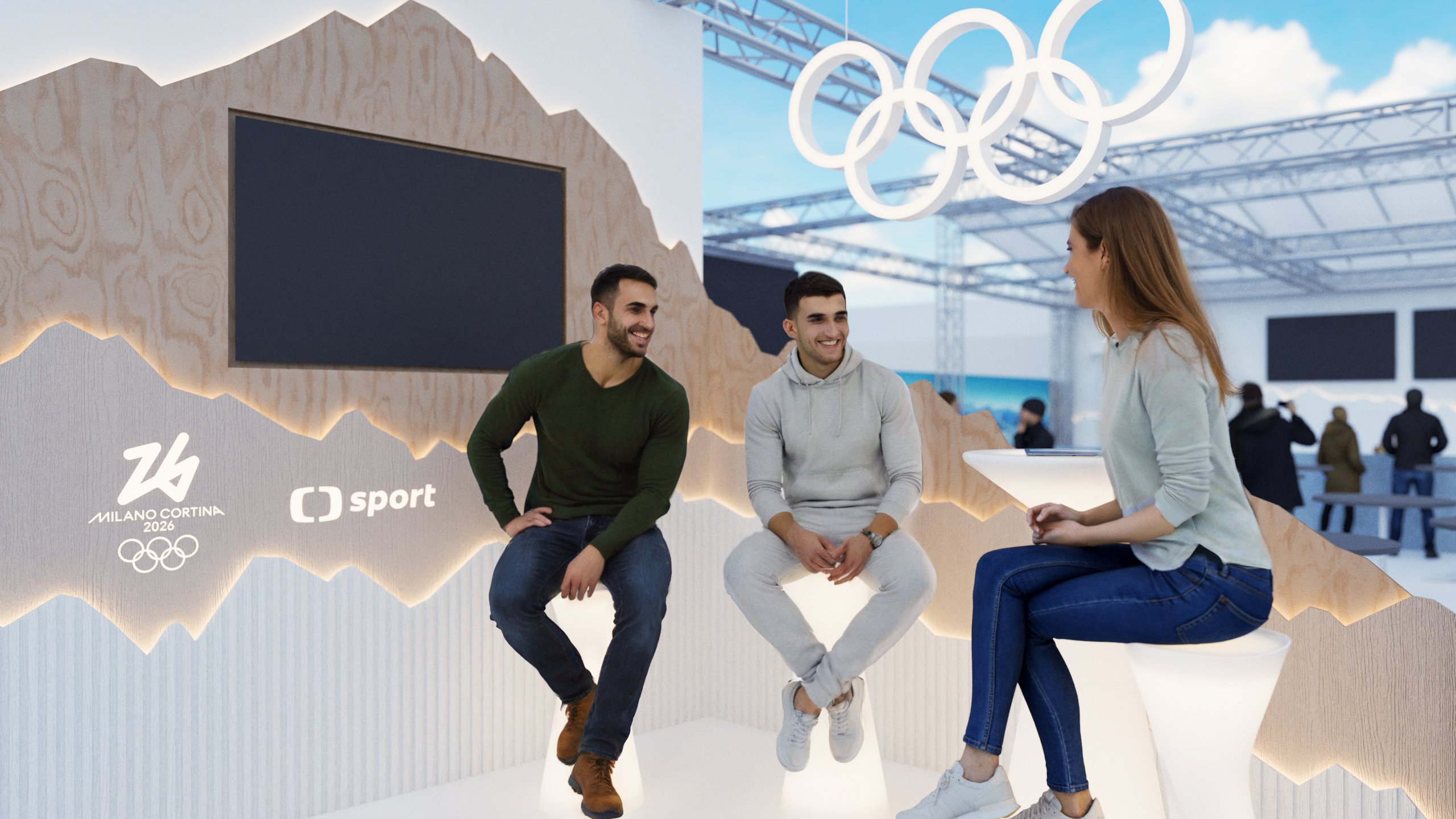 Pozice ČT sport Milán vizualizace © Česká televize