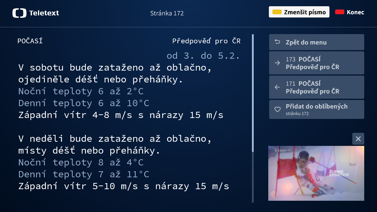 Teletext - písmo